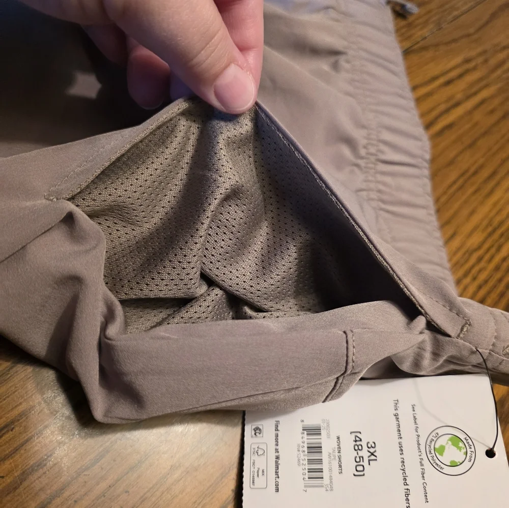 NWT Athletic Works Woven Shorts Men's Size 3XL In Taupe - Picture 7 of 12